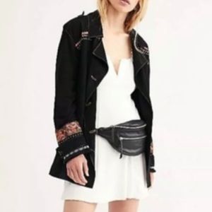 Brenda Knight Embroidered Suede Jacket